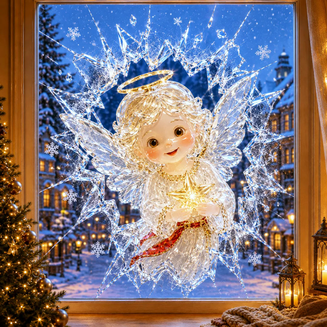Crystal Christmas Window Decal – 8 Festive Designs