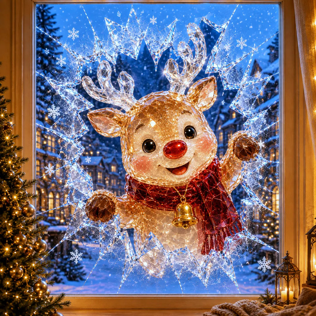 Crystal Christmas Window Decal – 8 Festive Designs