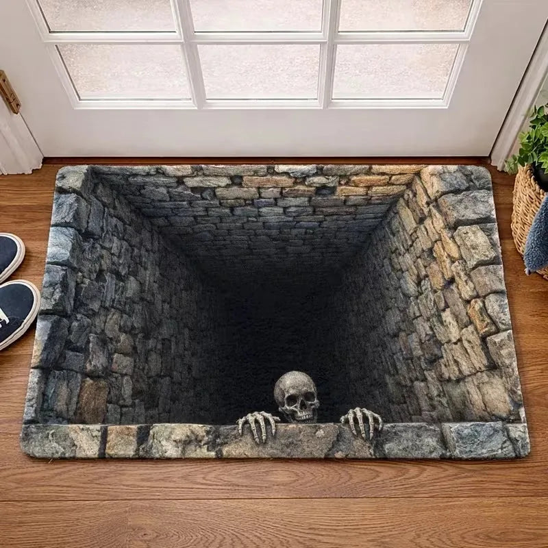 3D Halloween Optical-Illusion Diatomite Floor Mat