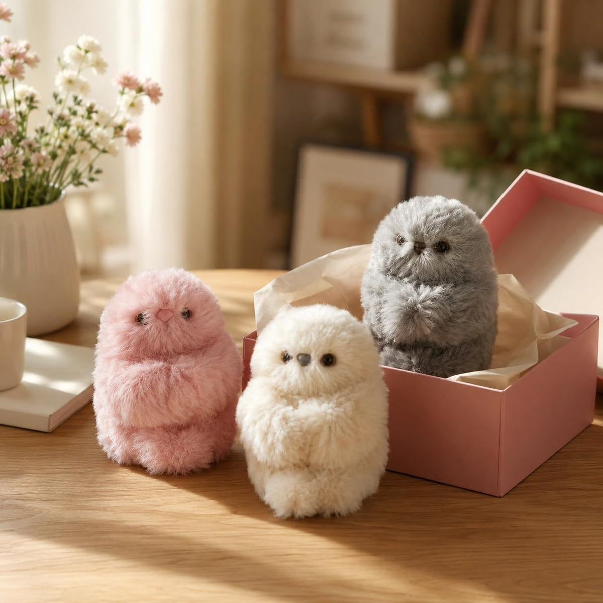 👀Cute AI shy Emotional companionship robot doll bag charm plush toy👜