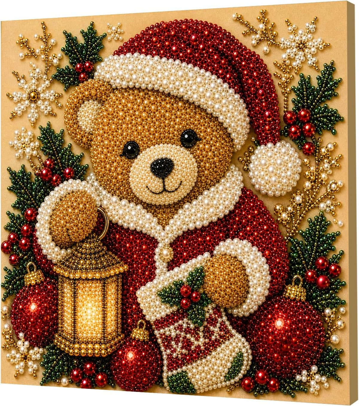 Christmas Pearl Diamond Art Kit with 20 cm Frame