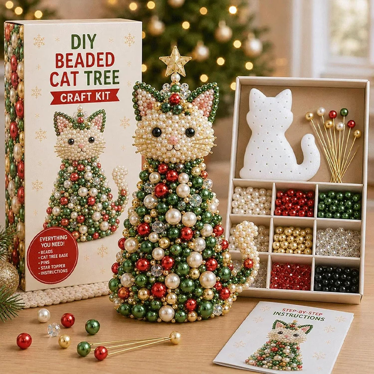 DIY Beaded Animal Christmas Tree Ornament Kit – 9 Designs
