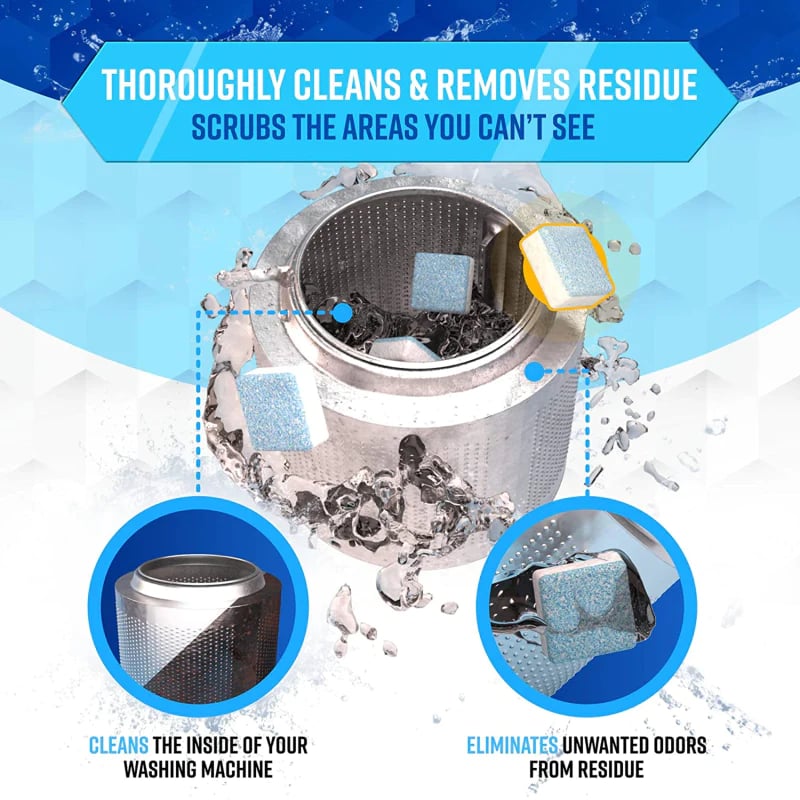 🔥24pcs  Powerful Washer Deep Cleaner Tablets – Eliminate Hidden Bacteria & Bad Smells Fast