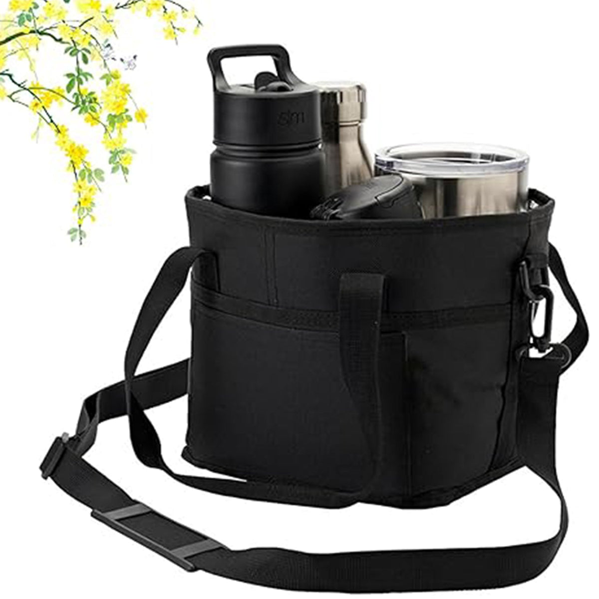 4 Water Bottle Holder with Strap