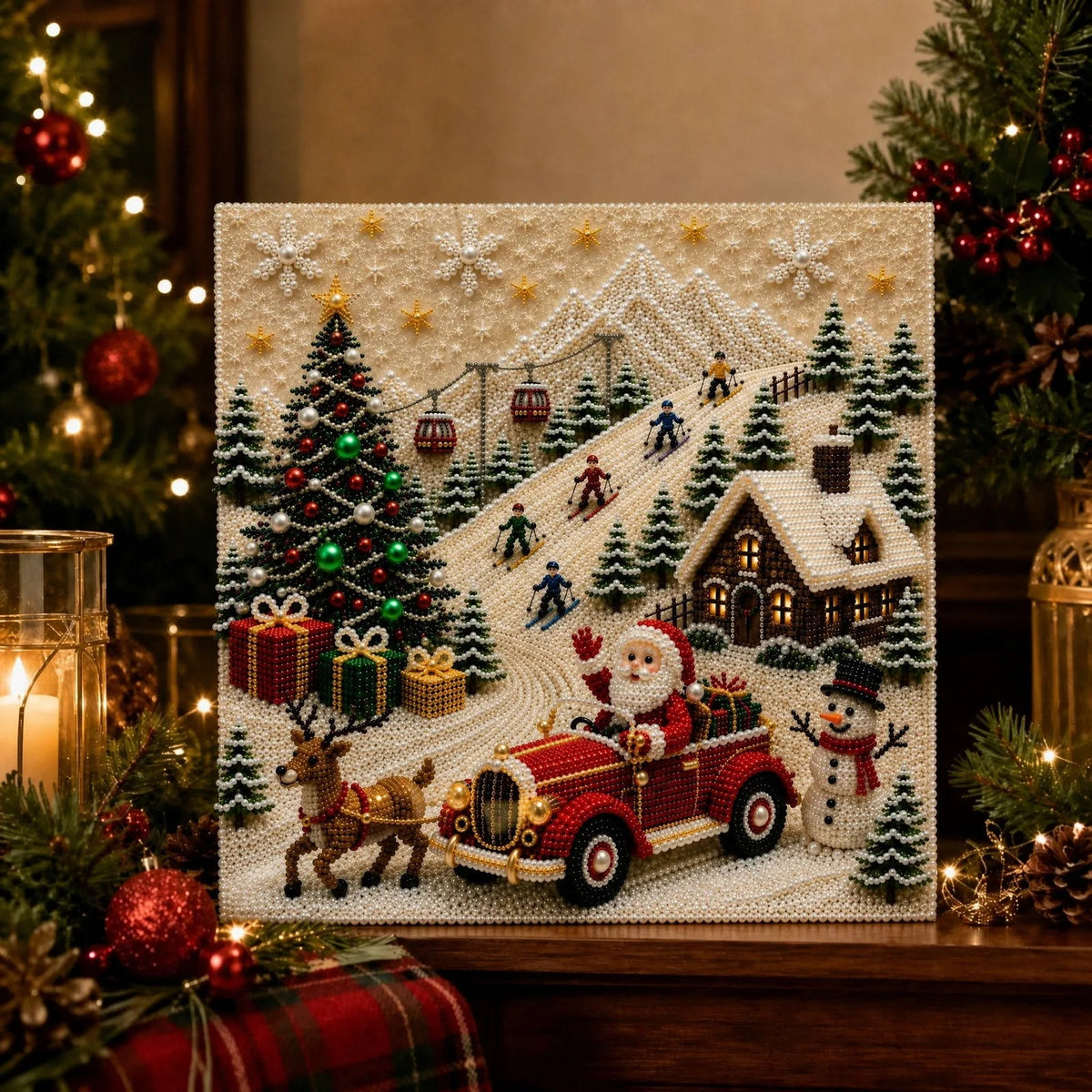 Christmas Diamond Painting Art Kit with Frame