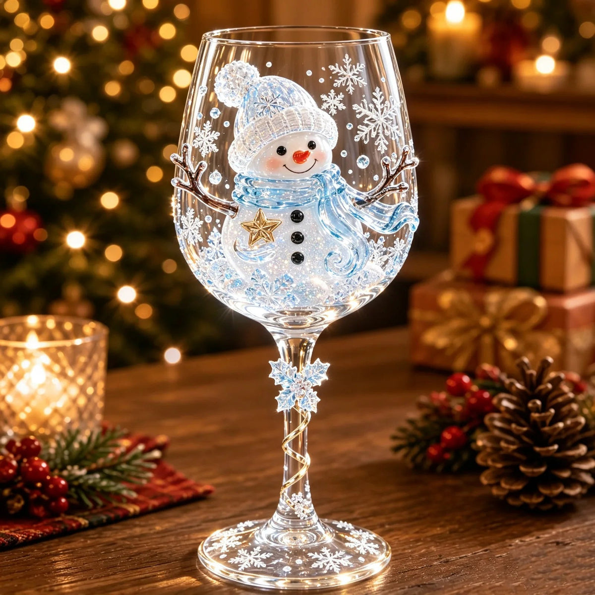 🔥 🥂Christmas 3D Wine Glass Collection Gift Box Set ✨