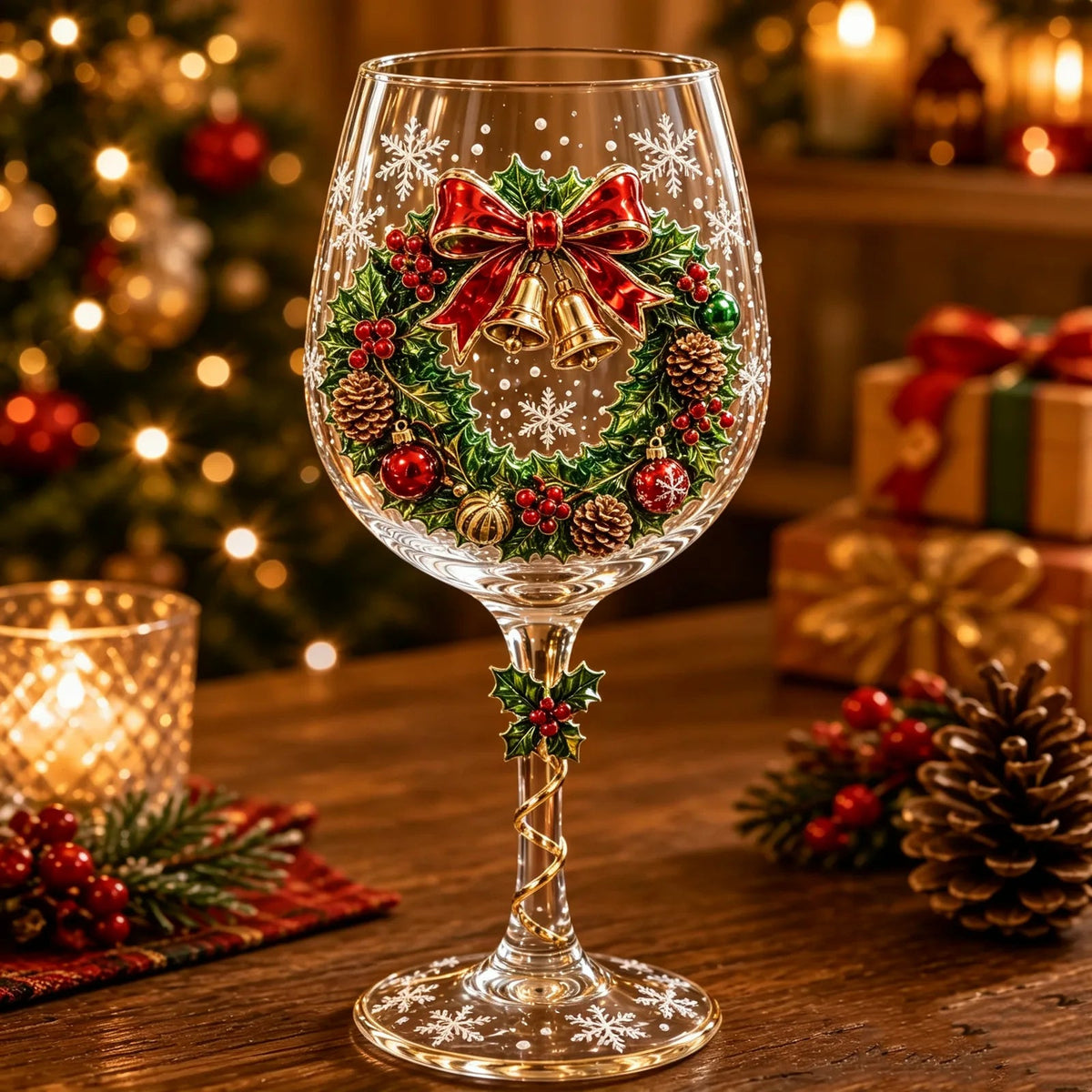 🔥 🥂Christmas 3D Wine Glass Collection Gift Box Set ✨