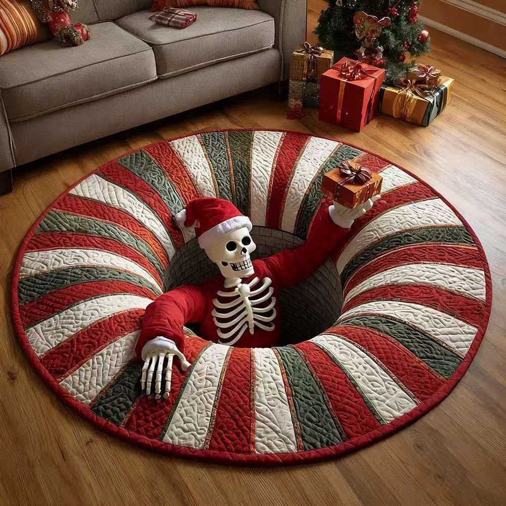 🔥 Flash Sale - 3D Haunted Stairway Round Halloween Rug