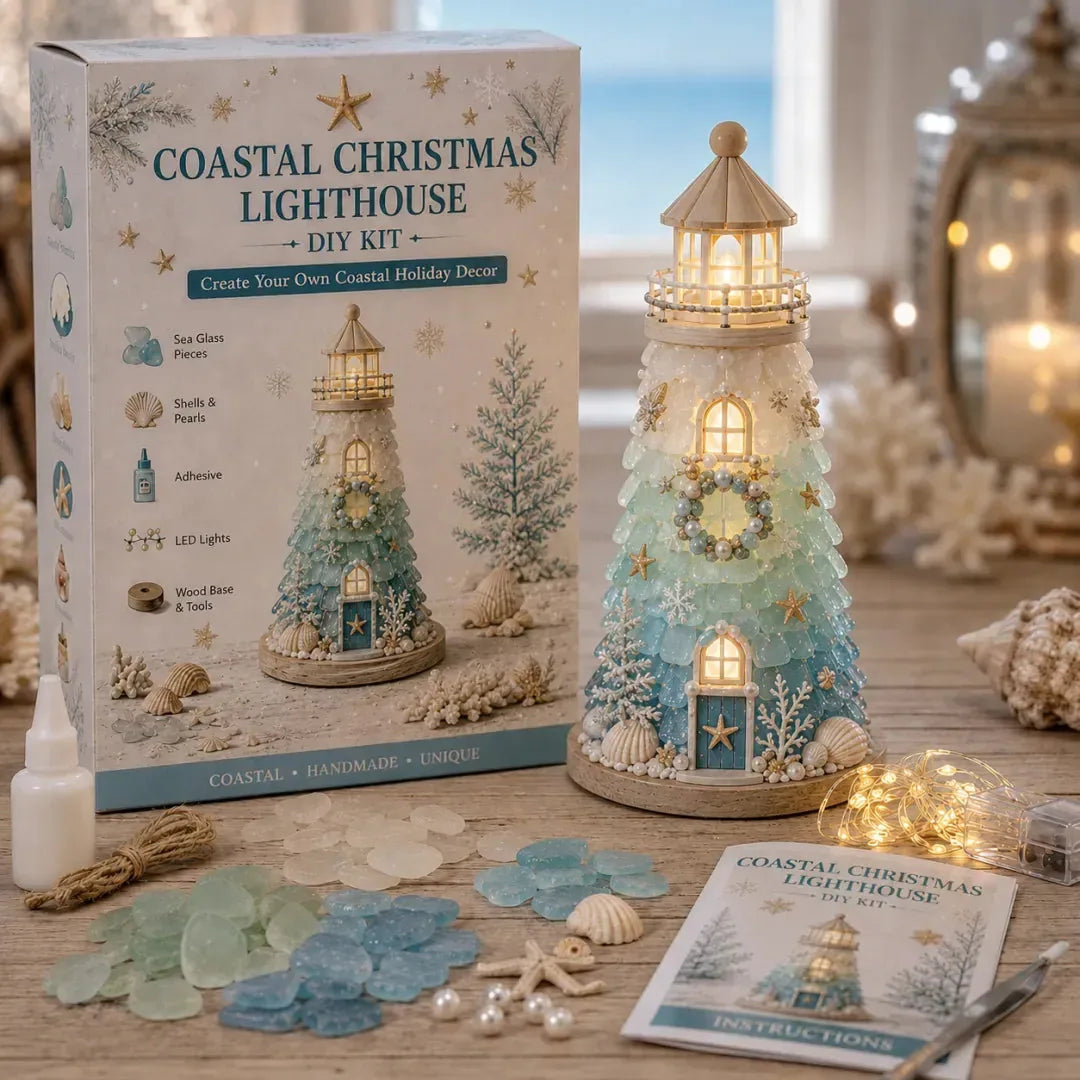 DIY Light-Up Sea Glass Lighthouse Craft Kit – 15 Designs