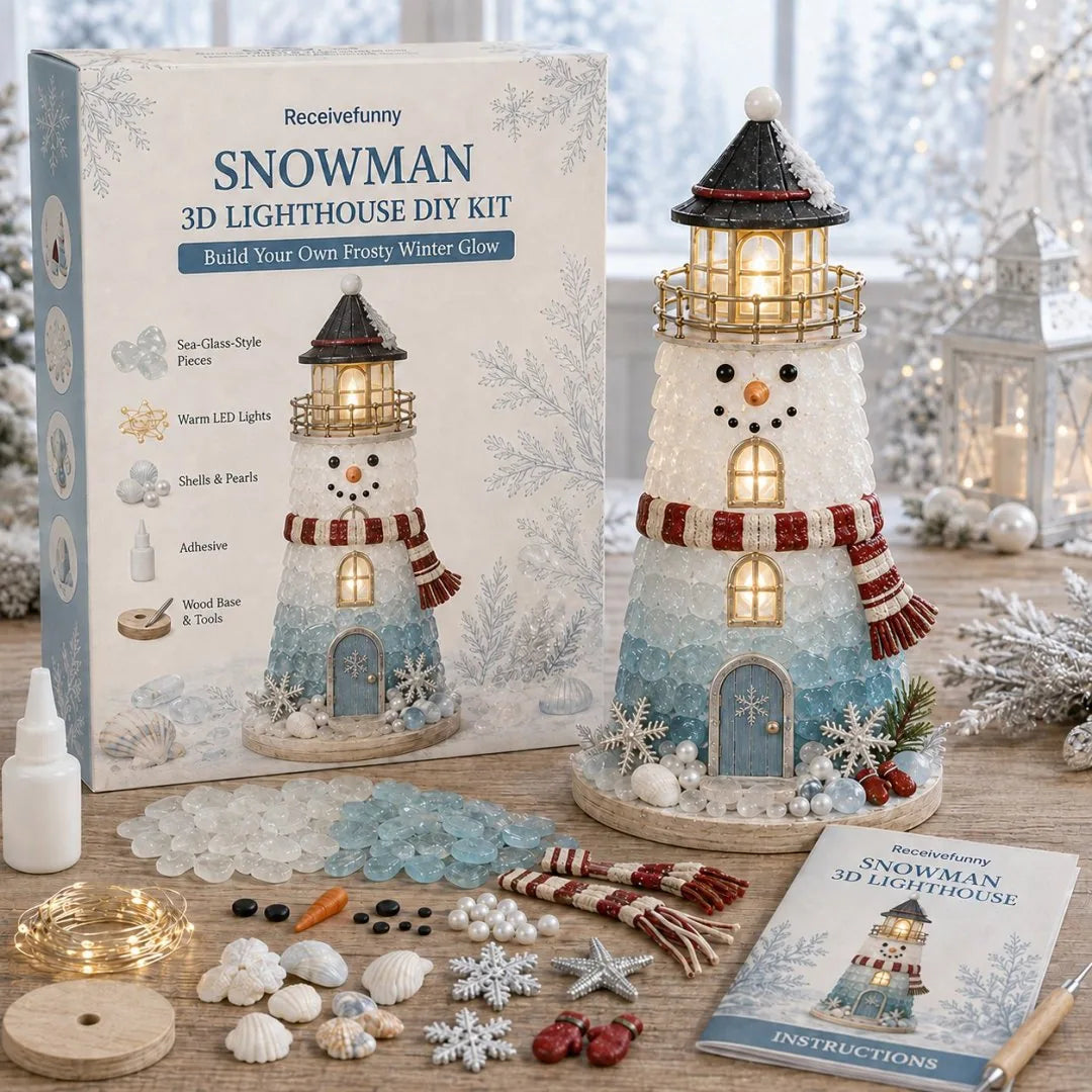 DIY Light-Up Sea Glass Lighthouse Craft Kit – 15 Designs