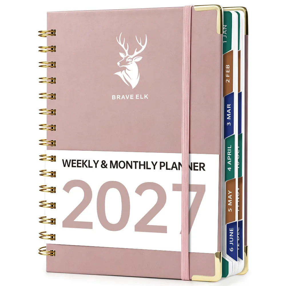 2027 A5 Deer Spiral Planner – 160 Sheets