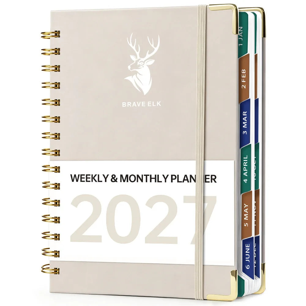 2027 A5 Deer Spiral Planner – 160 Sheets