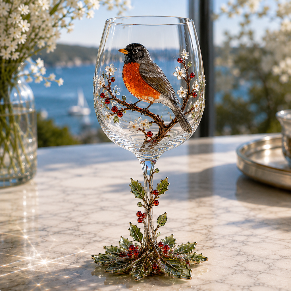 3D Bird Stemmed Wine Glass – 6 Designs