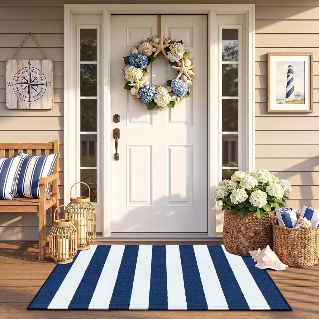 Striped Non-Slip Holiday Doormat – 7 Designs