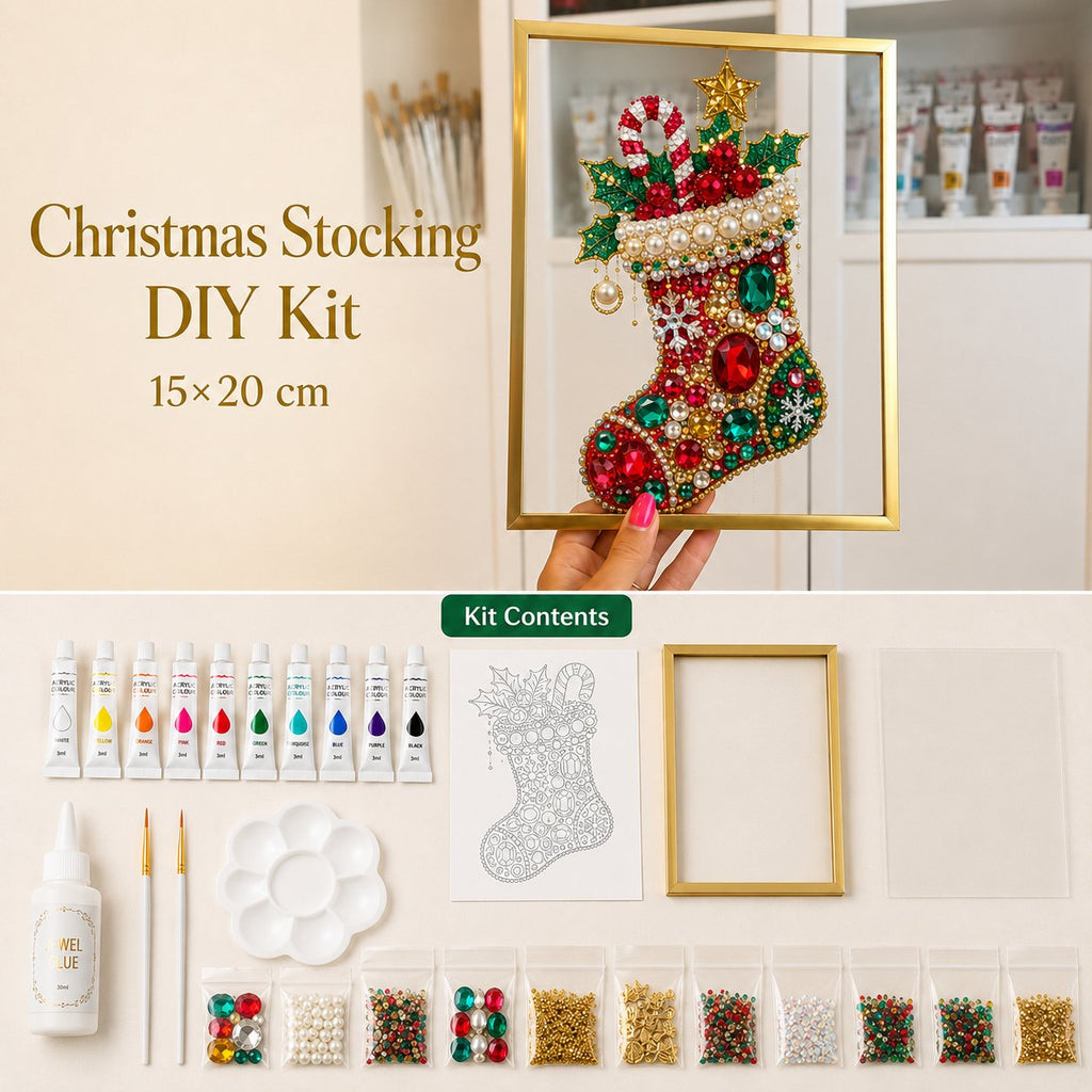 DIY Jeweled Christmas Art Frame Kit – 8 Designs