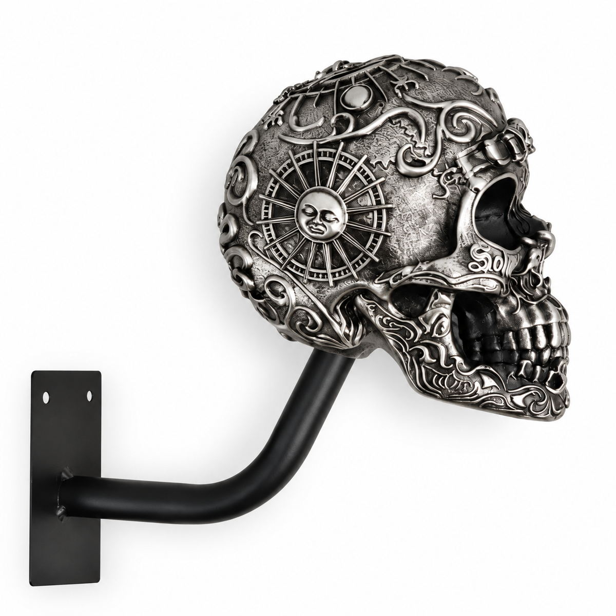 Skull Motorcycle Helmet Wall Mount
