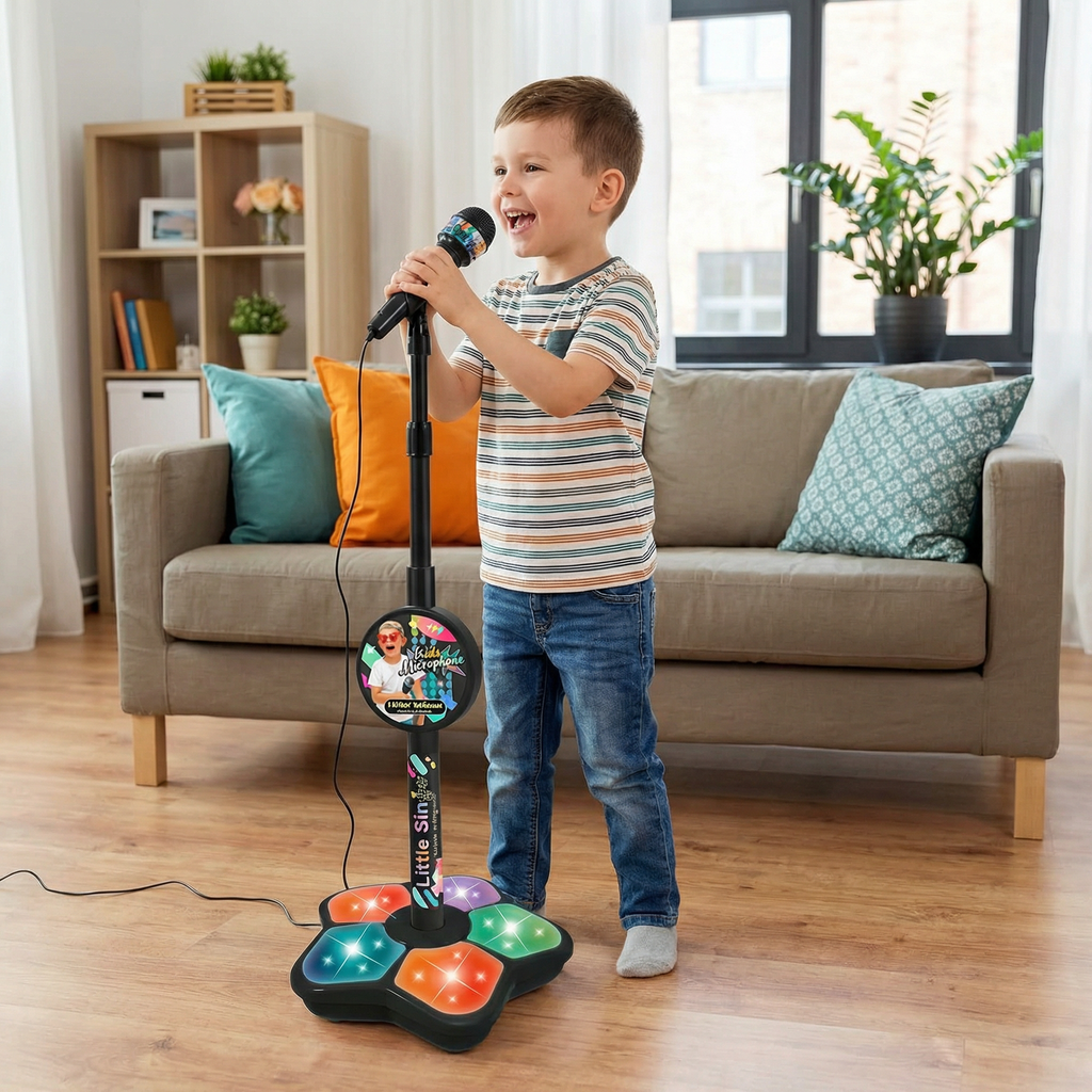 Kids Karaoke Machine with Microphone Stand – Singing Fun Set