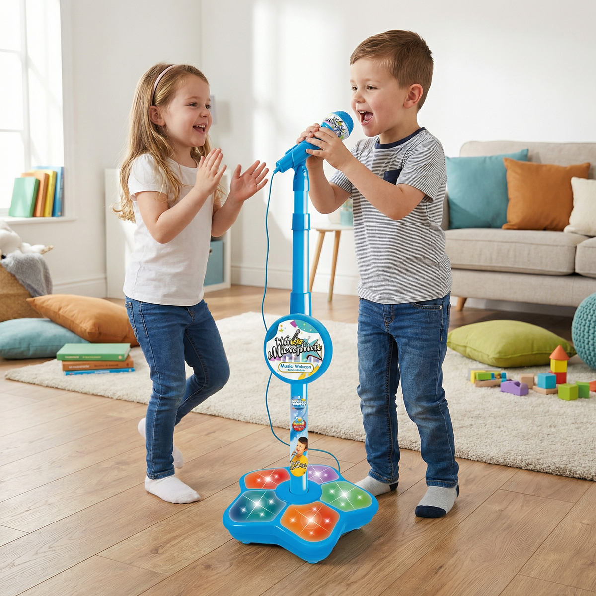 Kids Karaoke Machine with Microphone Stand – Singing Fun Set
