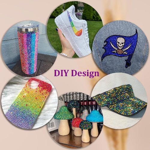 ✨ DIY Nail Flatback Rhinestones Kit | 40.000+ AB Crystal Gems with Adhesive & Pickup Tool for Salon-Quality Nail Art-8YF7