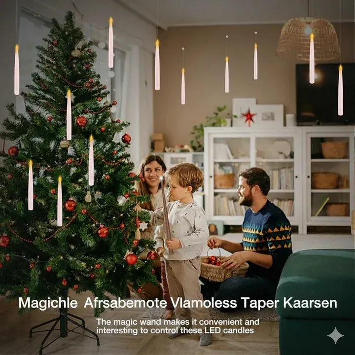 Floating LED Candles with Magic Wand – 10 Piece Set