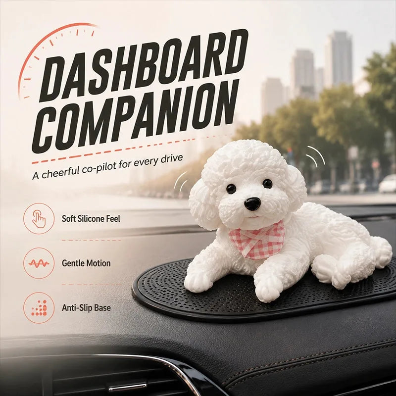 Squeezable Teddy Puppy Dashboard Buddy