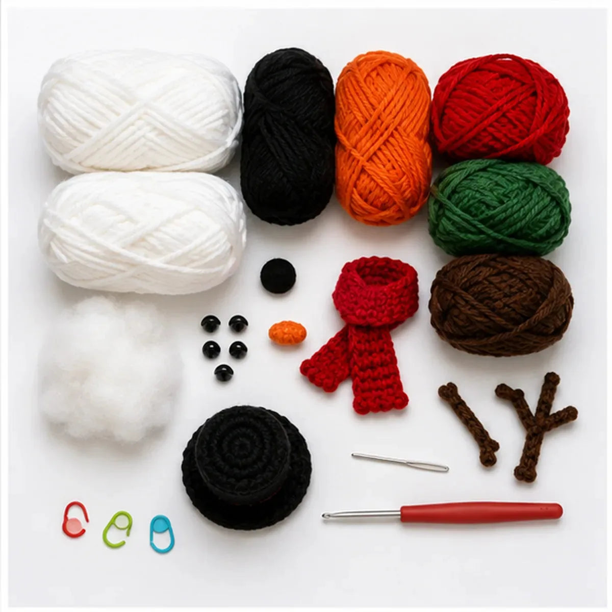DIY Crochet Snowman Amigurumi Kit