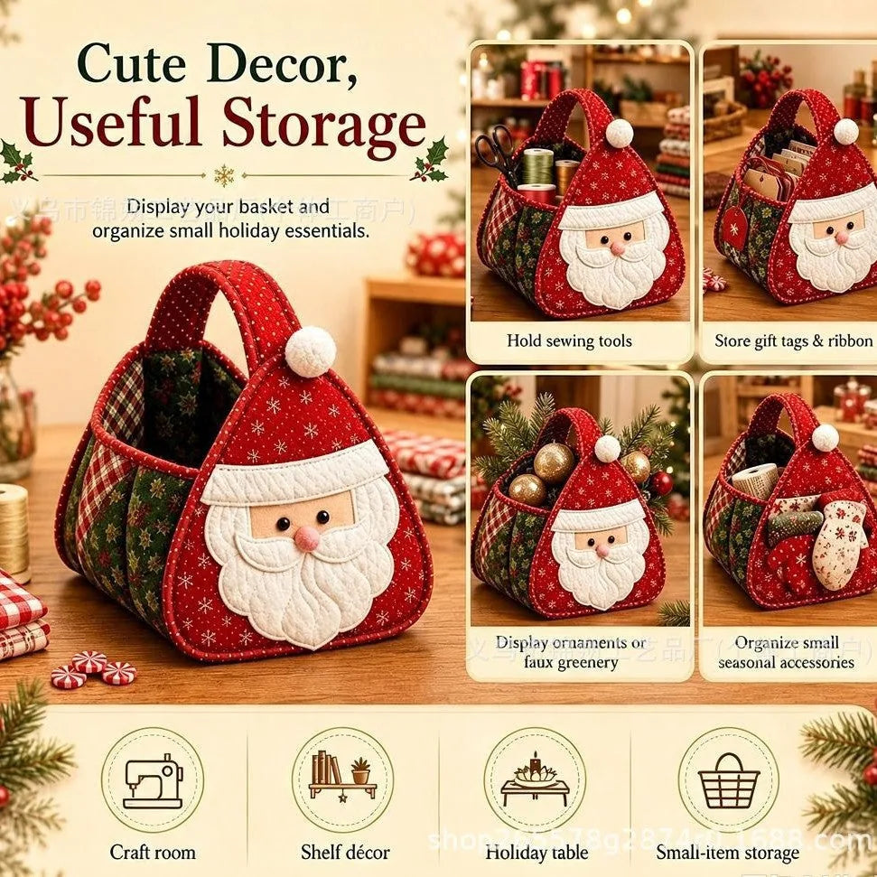 Christmas Character Quilted Carry Basket DIY Kit