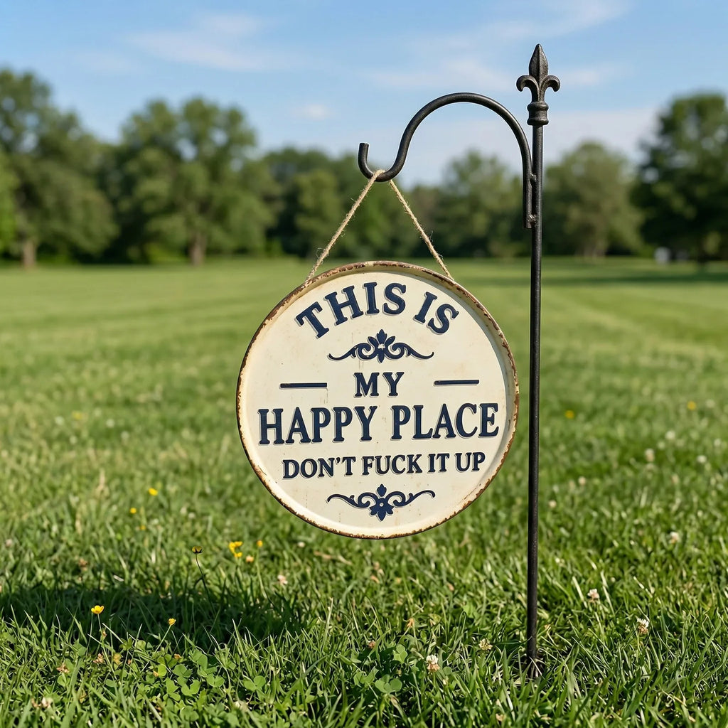 Funny Garden Metal Sign