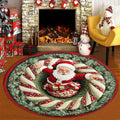 3D Christmas Santa Illusion Round Rug – 80 cm