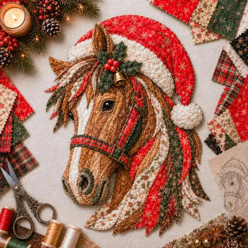 Christmas Patchwork Fabric Ornament Kit