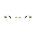 Rimless Metal Anti-Blue Light Reading Glasses 2 Pcs