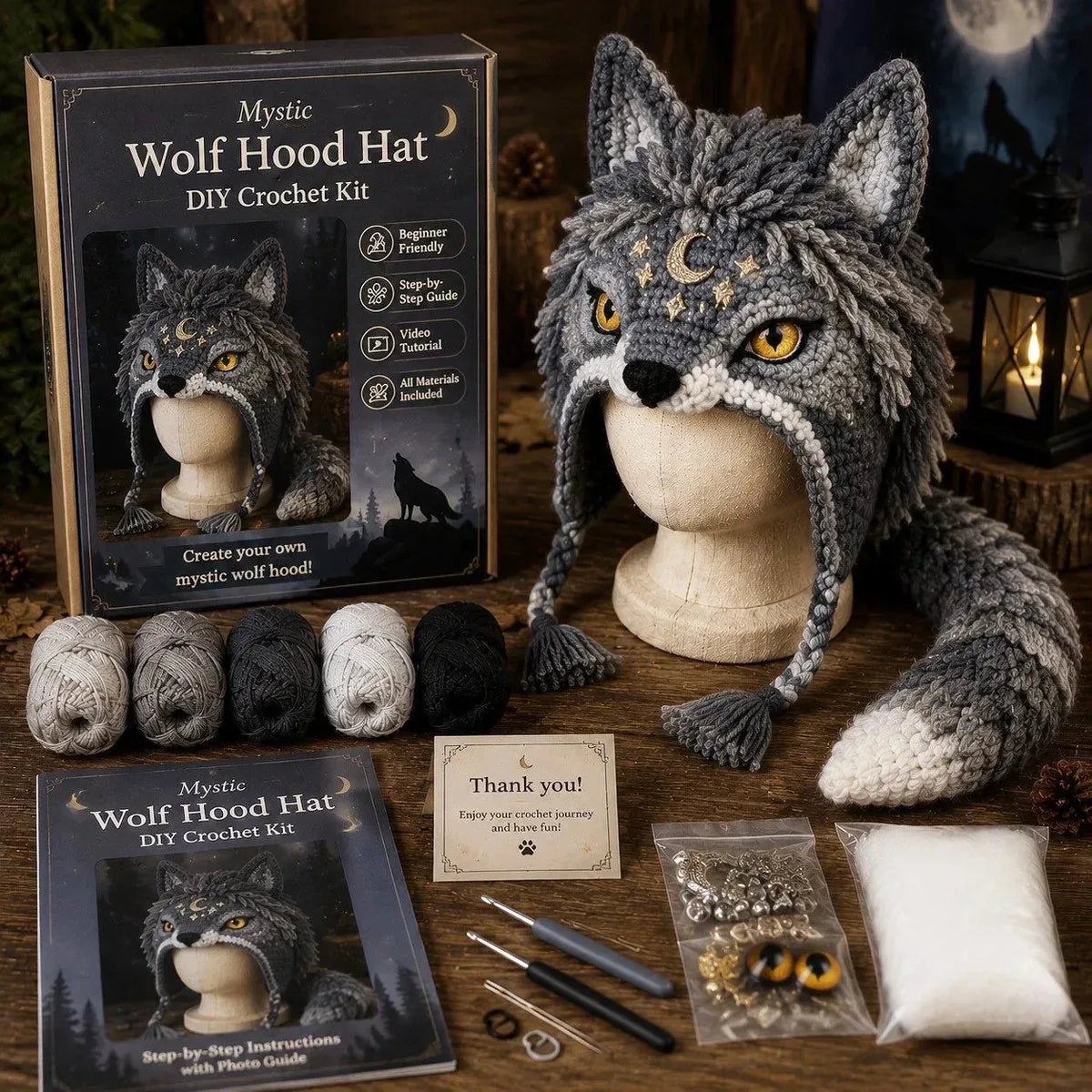 Fantasy Hood Hat DIY Crochet Kit
