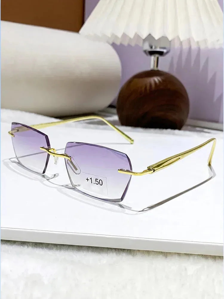 Rimless Transition Photochromic Reading Glasses 2 Pack