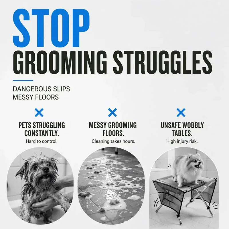 Foldable Pet Grooming and Bath Support Bed