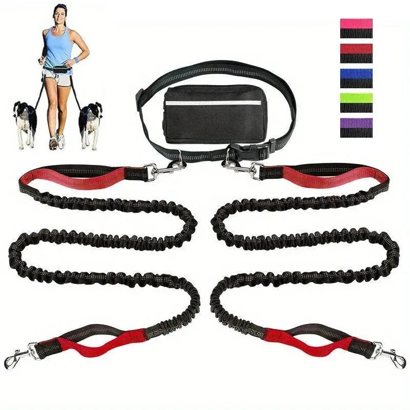 Pet Running Tether Exercise Rope Set Reflective Night Running Sports  Pack