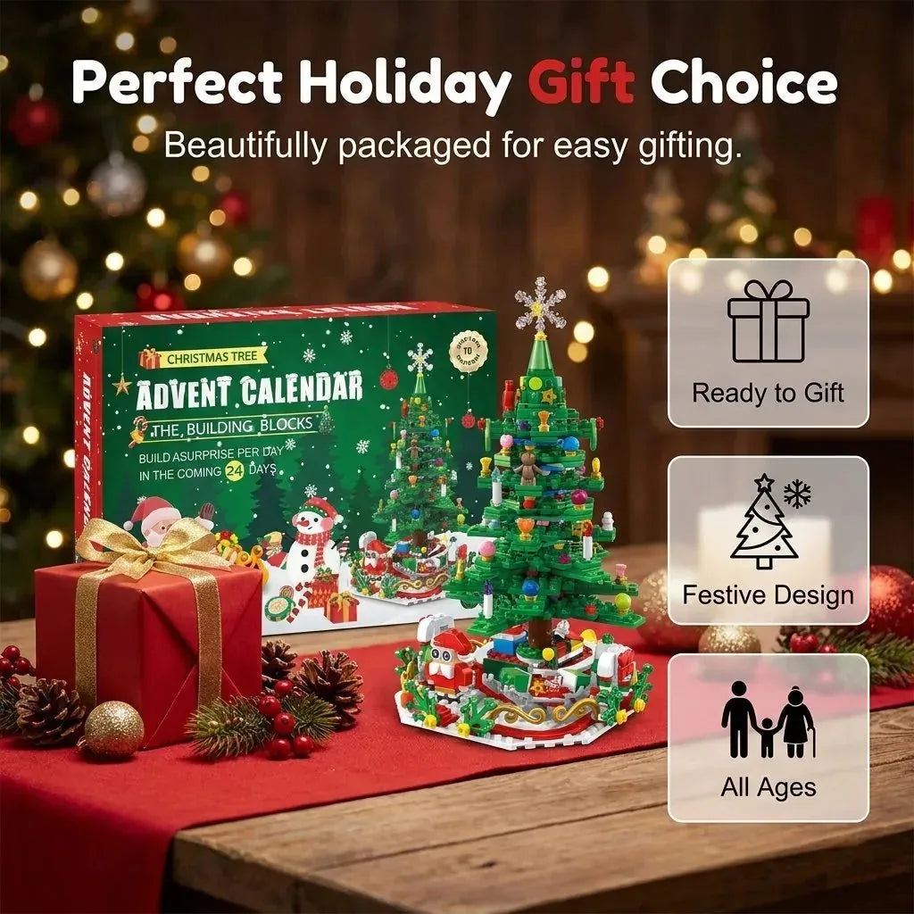 24-Day Christmas Countdown Building Block Set