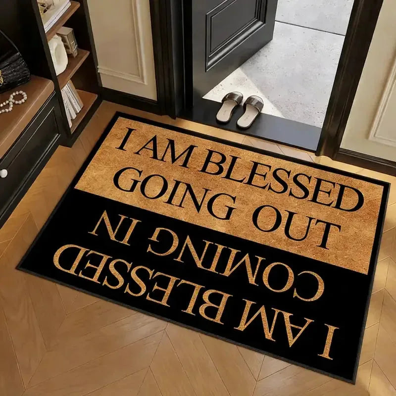 American Letter Crystal-Velvet Floor Mat – 50 × 80 cm