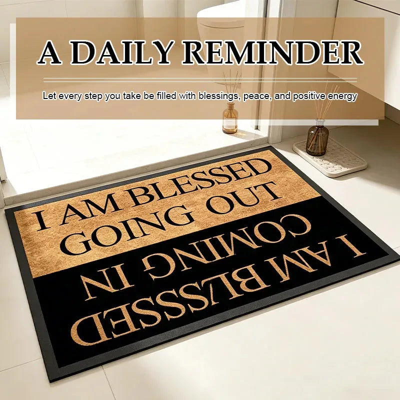 American Letter Crystal-Velvet Floor Mat – 50 × 80 cm