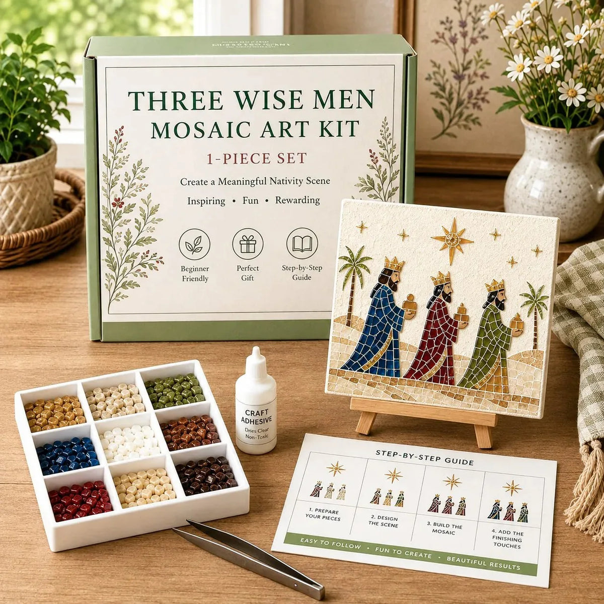 Christmas Nativity Sea Glass Art Kit