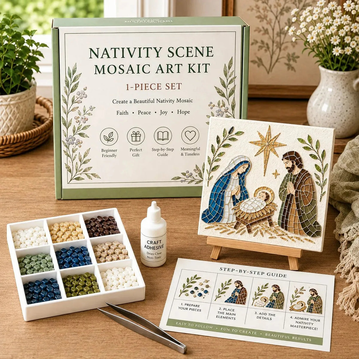 Christmas Nativity Sea Glass Art Kit