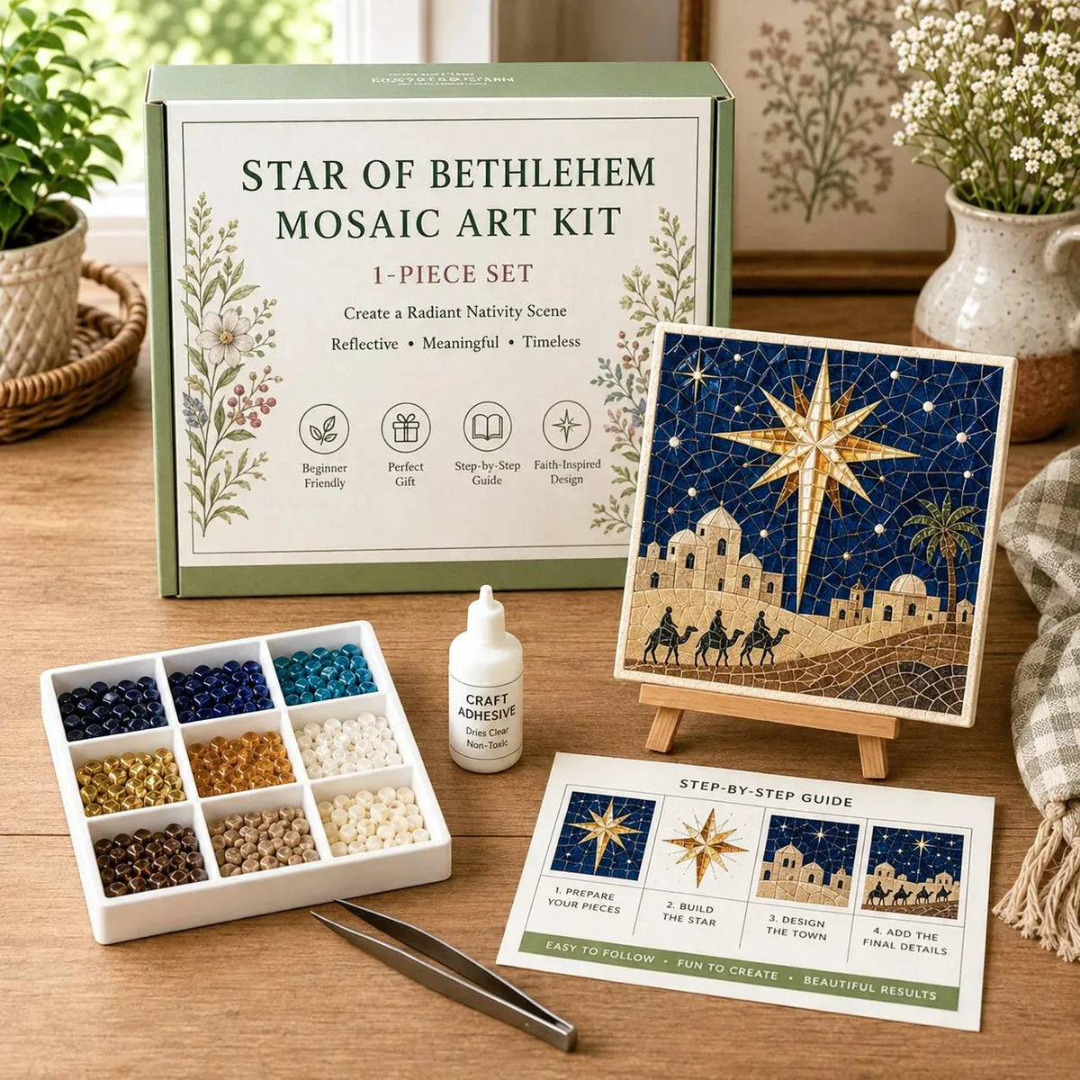 Christmas Nativity Sea Glass Art Kit