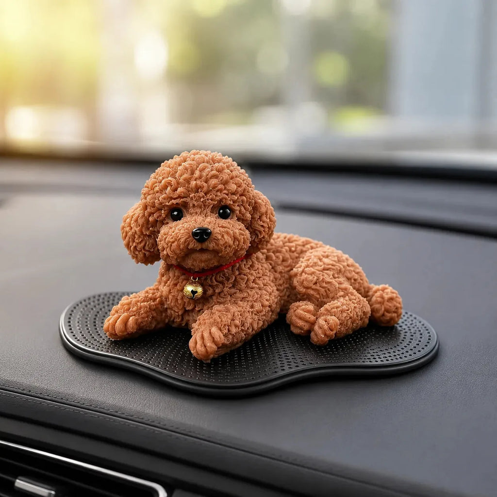 Squeezable Teddy Puppy Dashboard Buddy