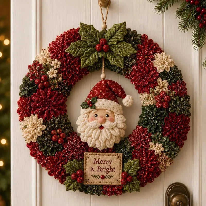 3D Fabric Poke Christmas Wreath DIY Kit – 6 Designs