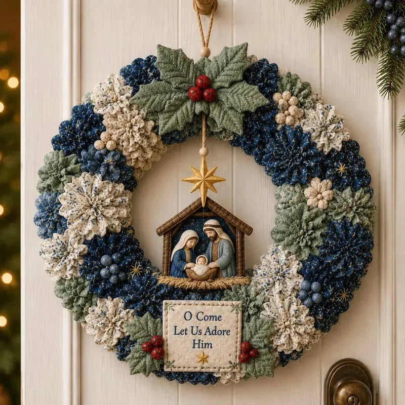 3D Fabric Poke Christmas Wreath DIY Kit – 6 Designs