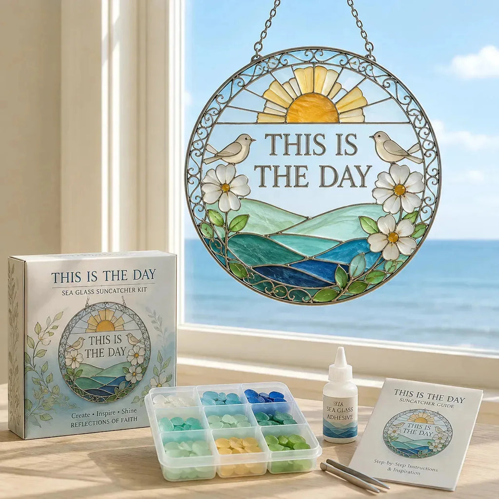 DIY Scripture Sea Glass Suncatcher Kit – 6 Designs