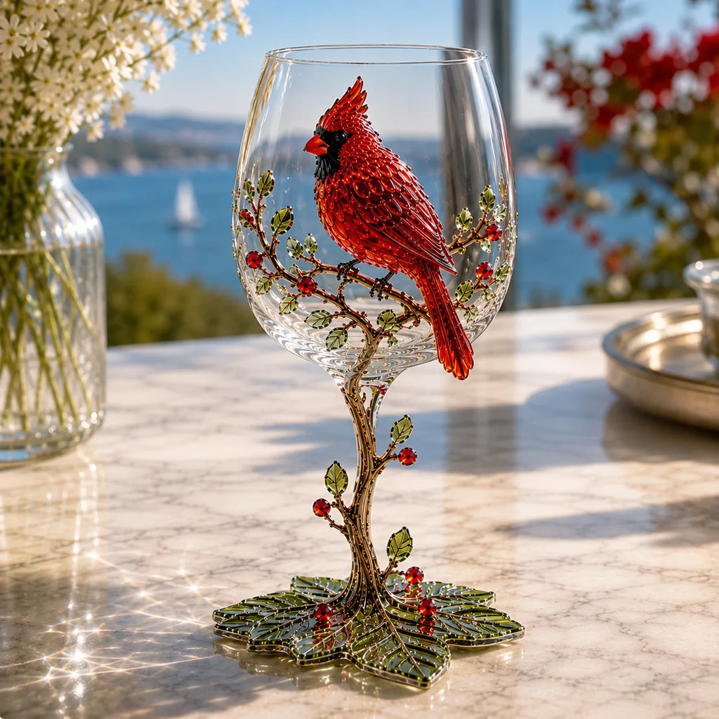 3D Bird Stemmed Wine Glass – 6 Designs