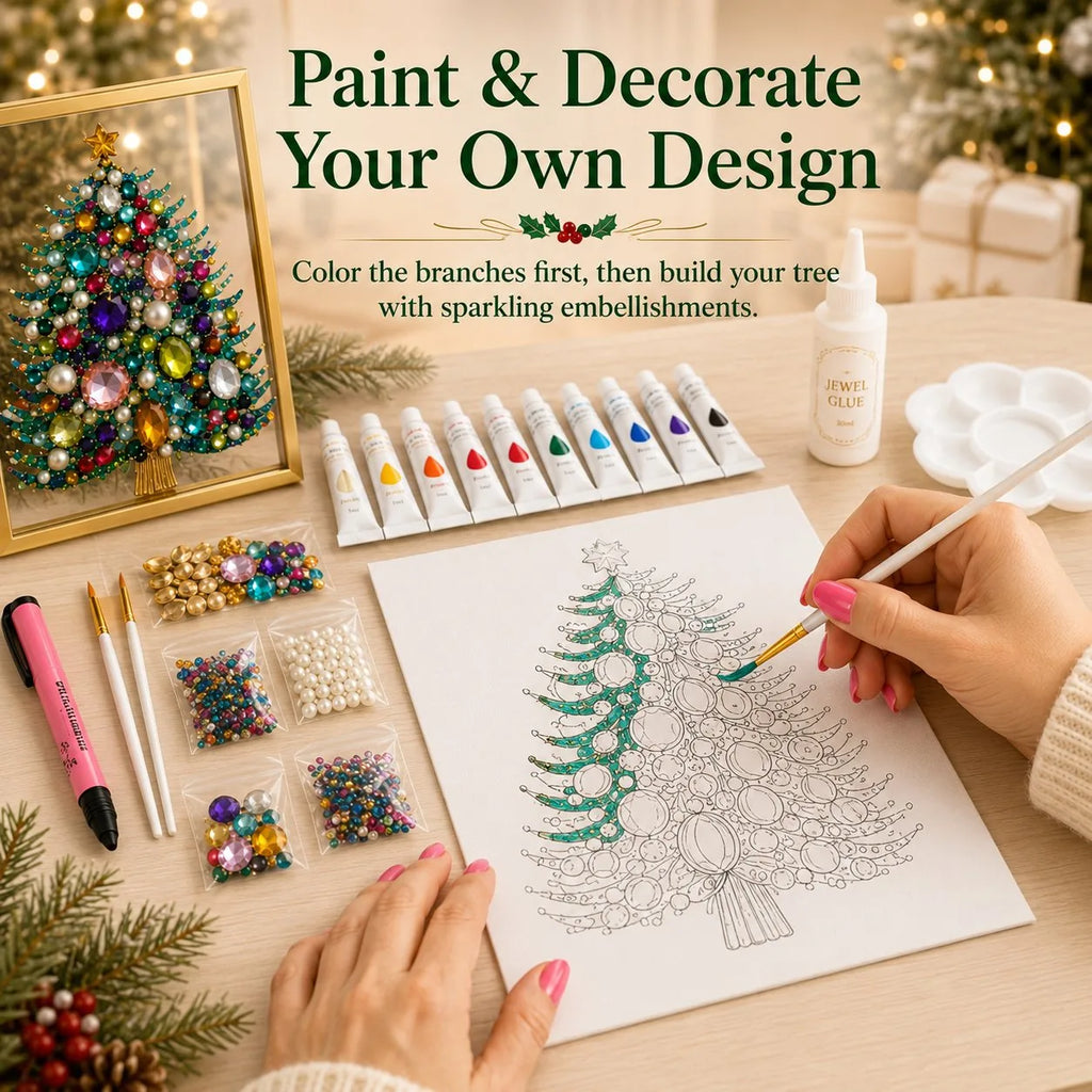 DIY Jeweled Christmas Art Frame Kit – 8 Designs