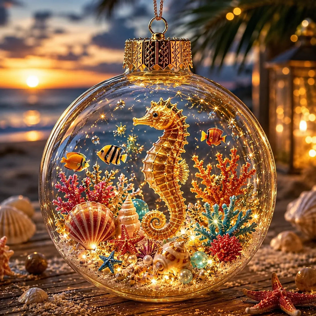Lighted Ocean Animal Diorama Ornament