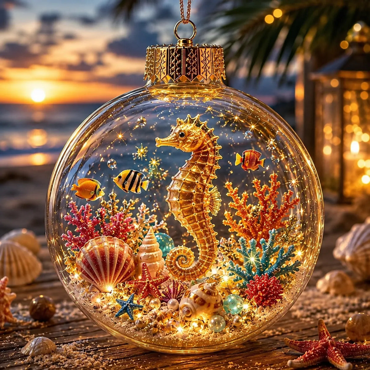Lighted Ocean Animal Diorama Ornament