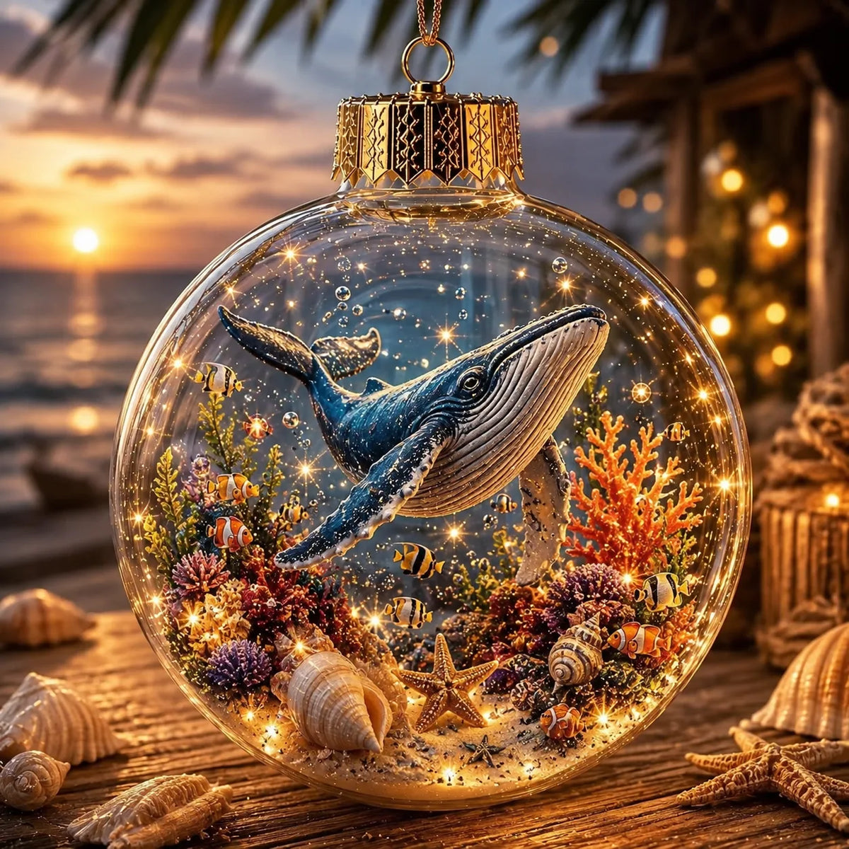 Lighted Ocean Animal Diorama Ornament
